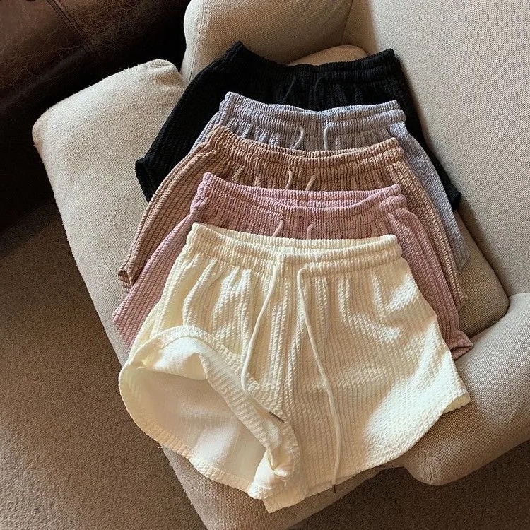 Ready Stock Plus Size Women High Waist Sports Shorts Pants Drawstring Comfortable Loose Casual Shorts