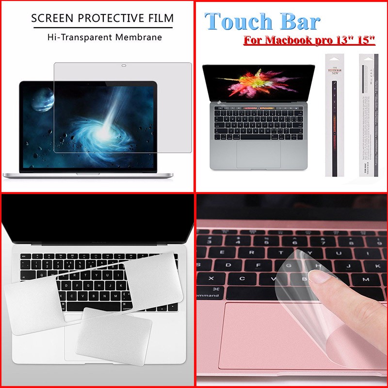 Accessories  for Macbook 2023 New air 15 A2941 Pro 13 14 16 A2442 Air 13.6 2022 M1 M2 A2681 A2337 Pro 13 A2179 transparent Screen protector soft film /Clear trackpad /Palm Guard