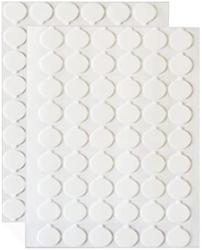 GoShuang Removable Round Putty, 0.79 inches Sticky Tack, Adhesive Dots for for Pinning Poster Album Pictures, Sticky Dots Acrylic Transparent Sticker for Sticky Fix DIY, Office Supplies (108)