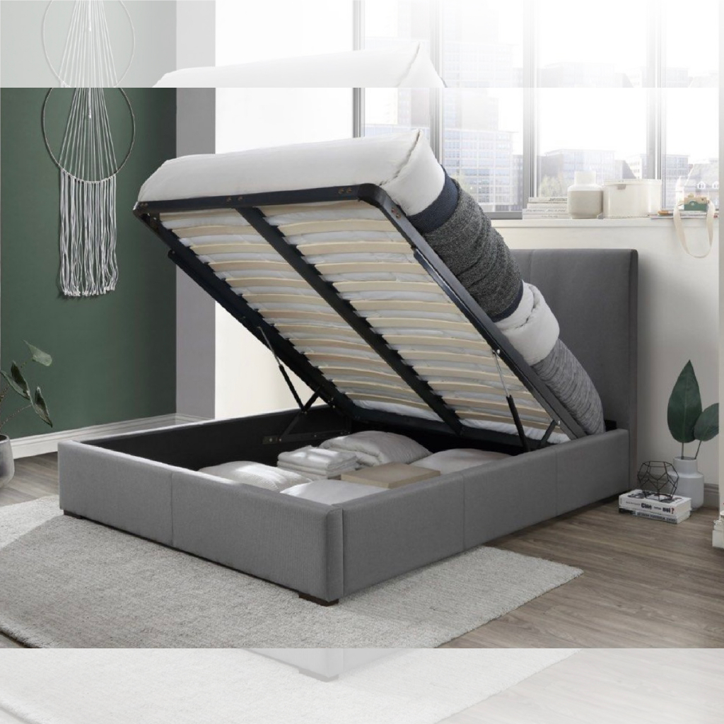 [FREE SHIPMENT] Maxwell Queen King Ottoman Bed Frames | Bedroom | Drawer | Modern
