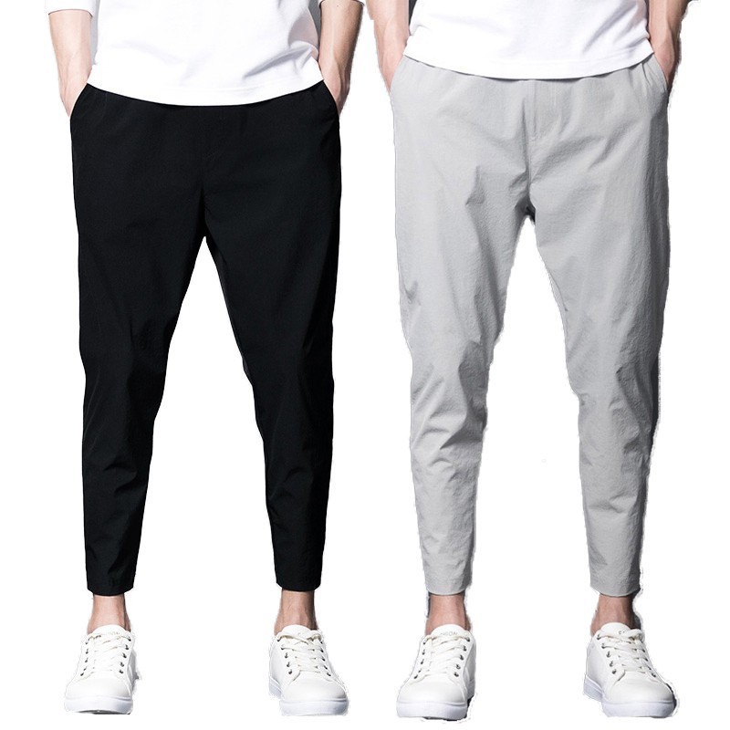 Men's casual pants trousers, summer thin pants, fitness breathable long pants