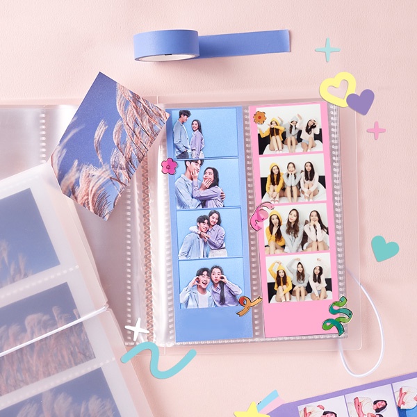 [Daiso Korea] 4 CUT Photo Album Collect Book (20Pcs/80Pockets) Translucence Collect Book / Cute Collbuk, Photocard Binder Photo Album Photocard Holder  Keyring Photocard Sleeves