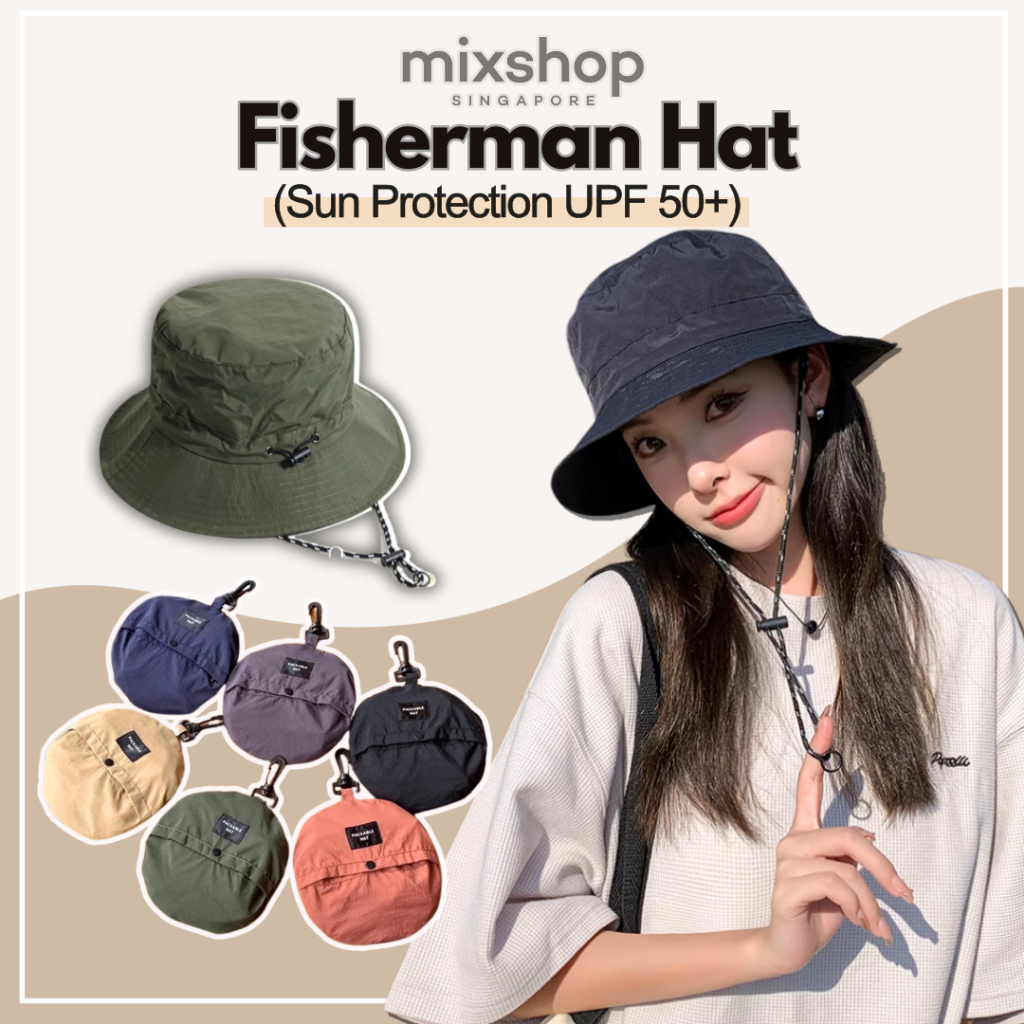 mixshop Foldable Fisheman Hat/Bucket Hat UPF50+[SG READY STOCK]