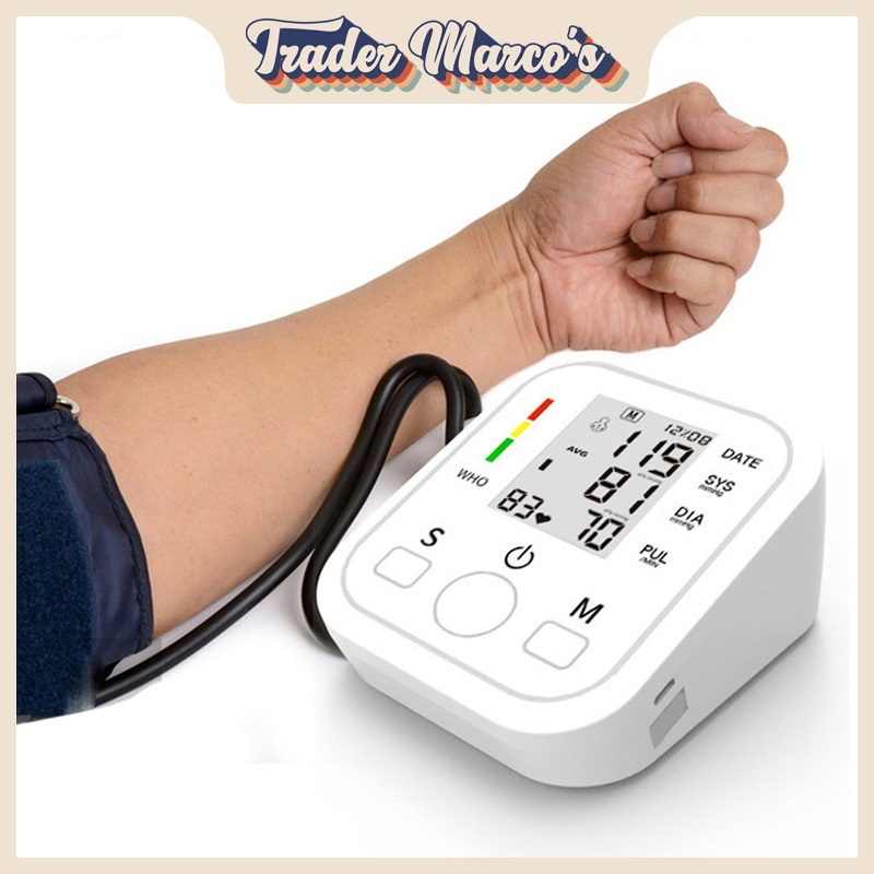 [SG Seller]Electronic blood pressure monitor arm type home blood pressure measuring instrument intelligent English voice